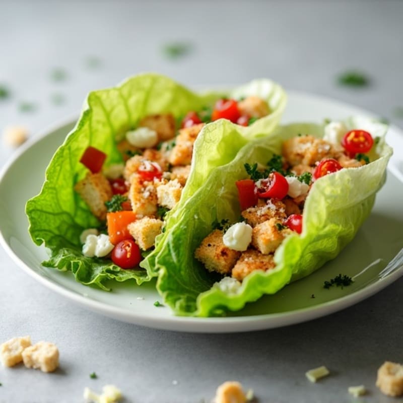 Crispy Chicken Caesar Lettuce Wraps