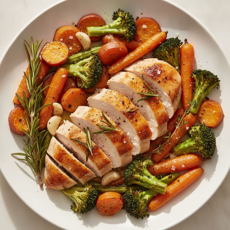 Herb-Roasted Chicken with Roasted Vegetables