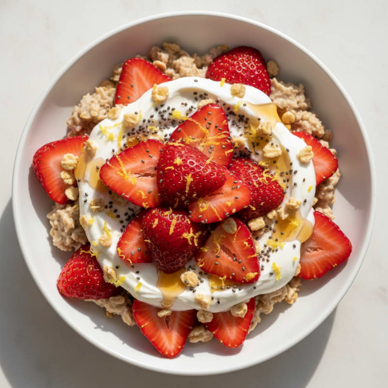 Strawberry Shortcake Overnight Oats