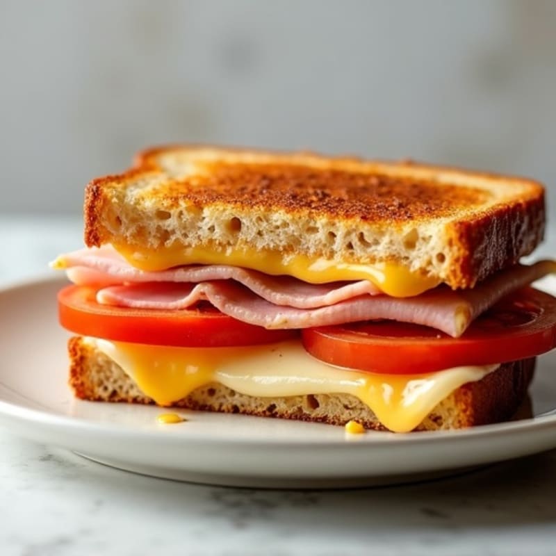 Crispy Whole Grain Ham and Swiss Melt