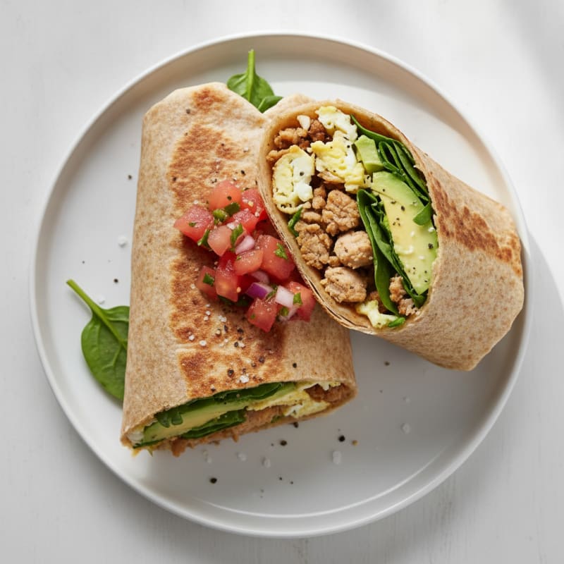 Ultimate Loaded Breakfast Burrito with Fresh Salsa