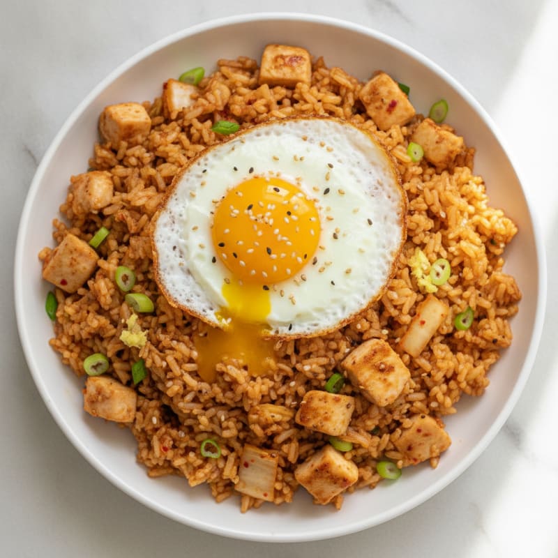 Kimchi Stir-Fried Rice with Fried Egg