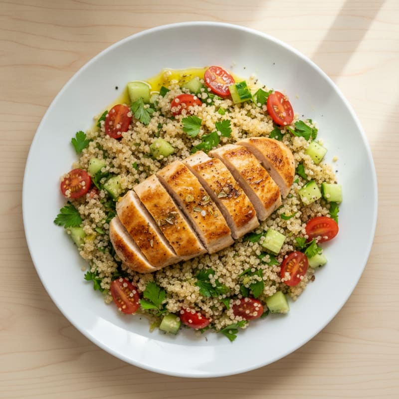 Lemon Herb Chicken and Quinoa Salad