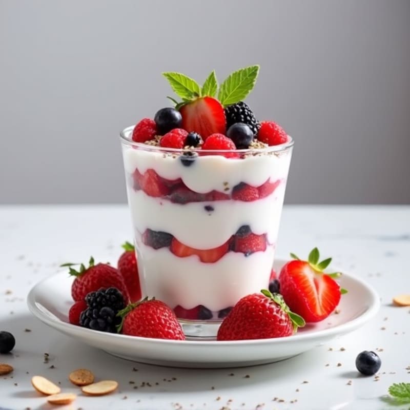 Creamy Greek Yogurt Protein Parfait with Mixed Berries