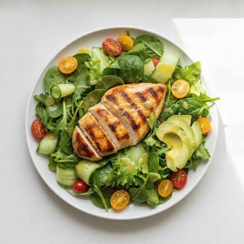 Grilled Chicken Breast with Mixed Greens