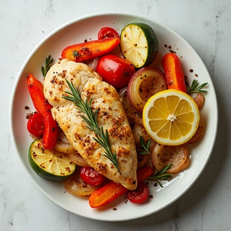 Sheet Pan Lemon Herb Chicken and Crispy Roasted Vegetables