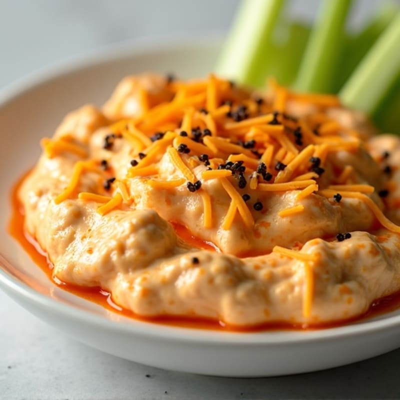 Lightened-Up Creamy Buffalo Chicken Dip