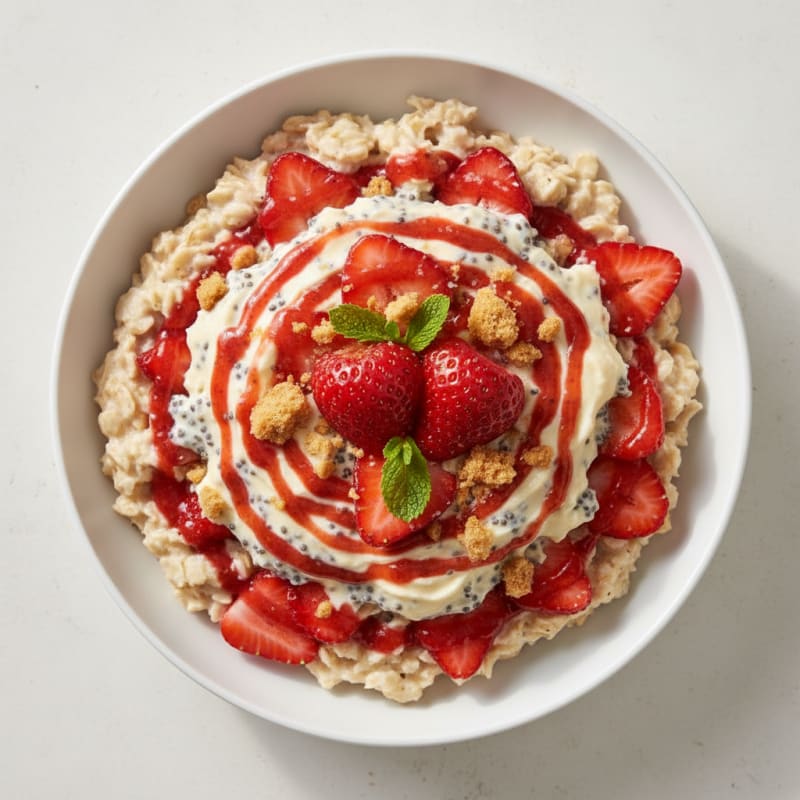 Strawberry Shortcake Overnight Oats