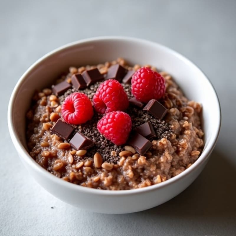 Hearty Raspberry Dark Chocolate Oatmeal