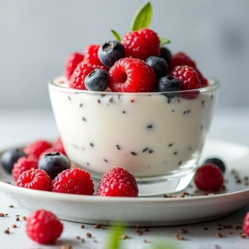 Silky Protein Yogurt Parfait with Berries
