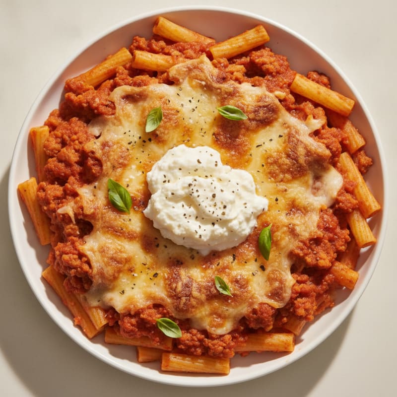 Baked Ziti with Ricotta and Marinara