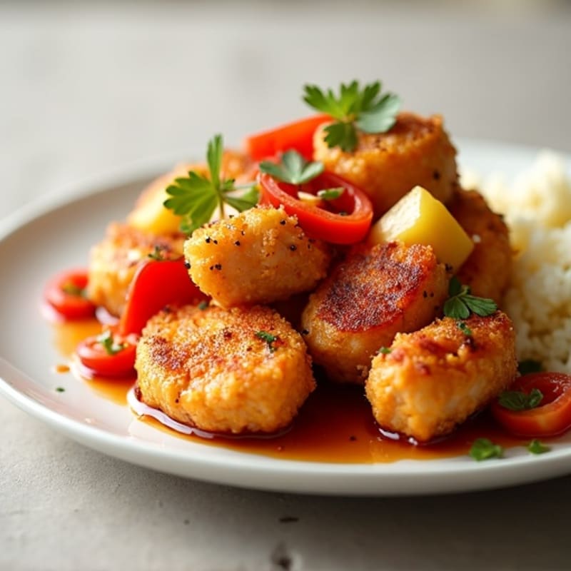Crispy Baked Sweet and Sour Chicken