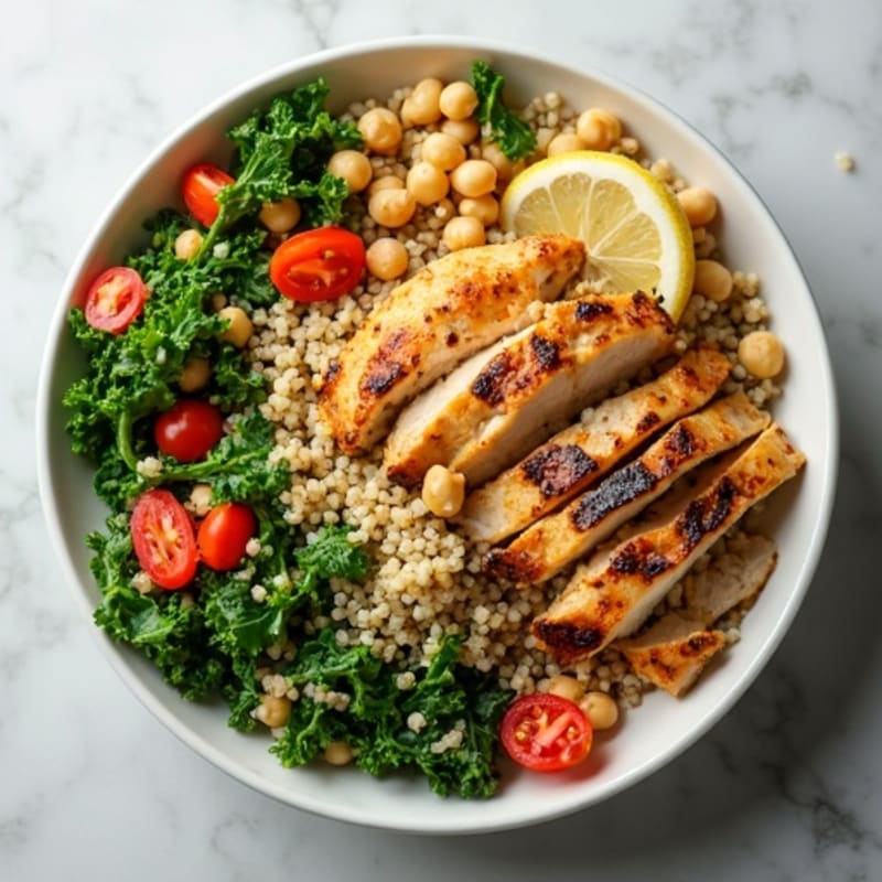 Crunchy Kale and Quinoa Power Bowl with Citrus-Tahini Dressing