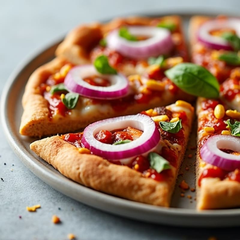 BBQ Chicken Flatbread Pizza with Greek Yogurt Crust