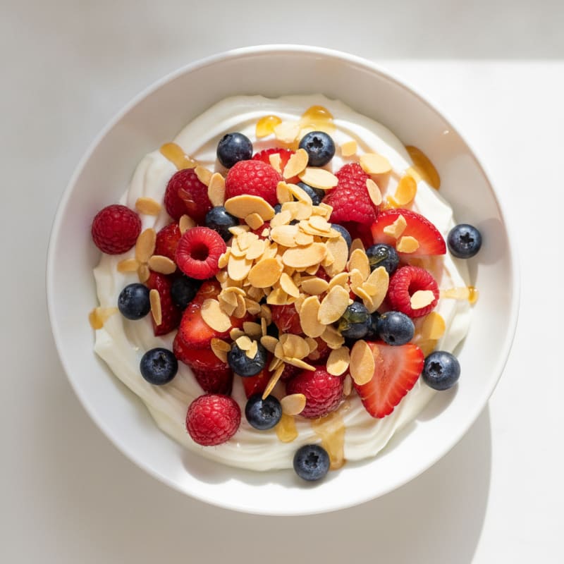 Creamy Greek Yogurt Protein Bowl with Mixed Berries