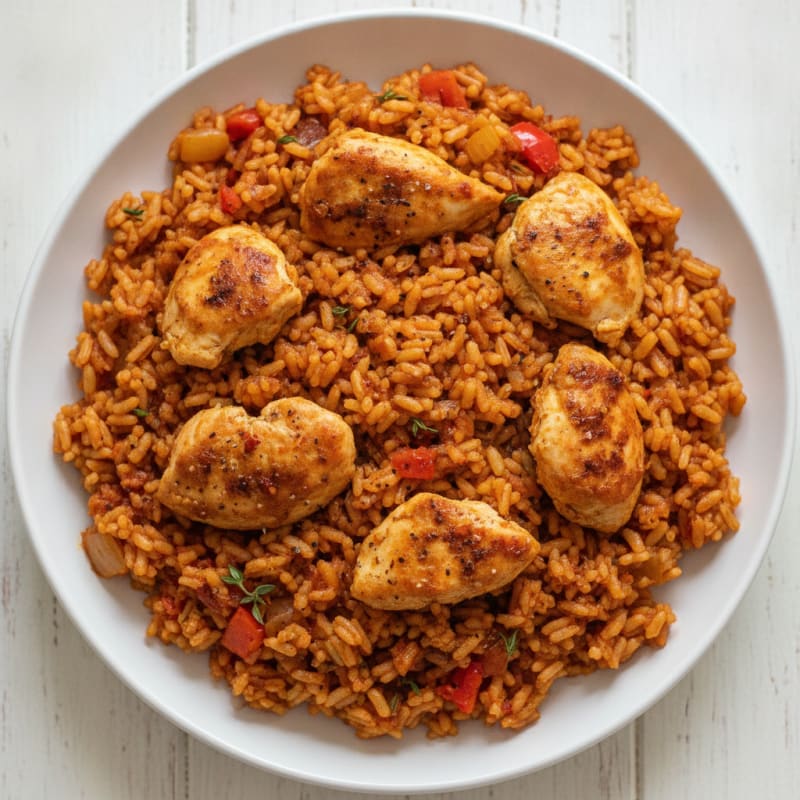 Chicken and Vegetable Jollof Skillet