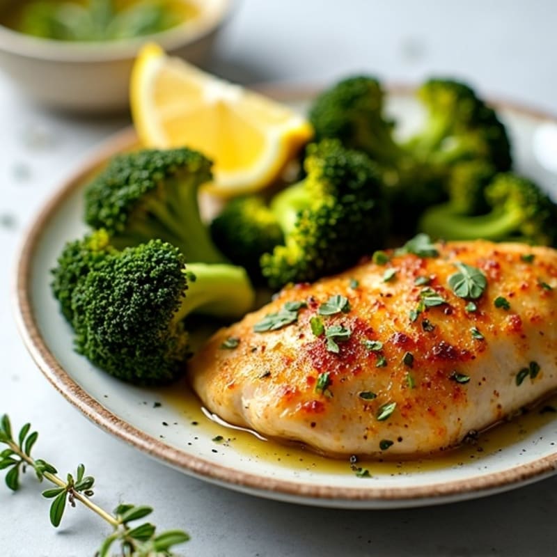 Crispy Sheet Pan Lemon-Herb Chicken and Roasted Broccoli