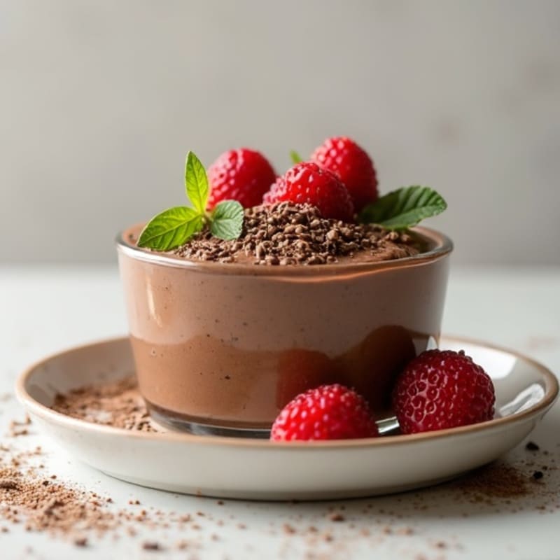 Silky Chocolate Protein Pudding with Chia Seeds