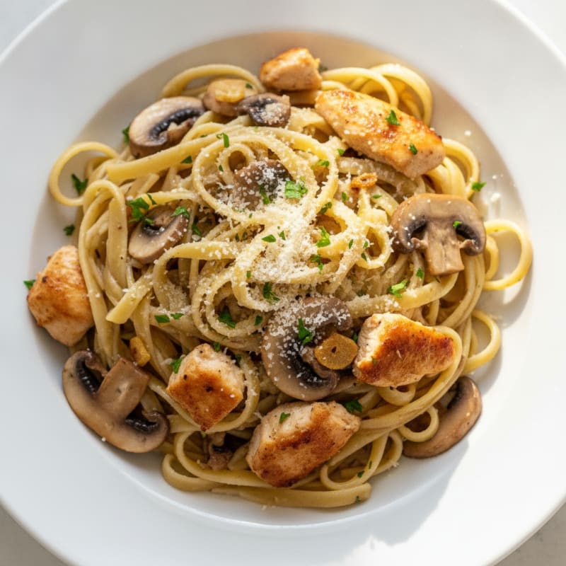 Truffle Mushroom Tagliatelle with Parmesan