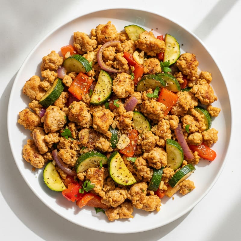 Ground Chicken and Vegetable Skillet