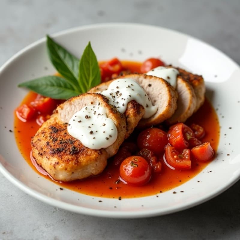 Pan-Seared Spiced Chicken with Creamy Tomato Sauce
