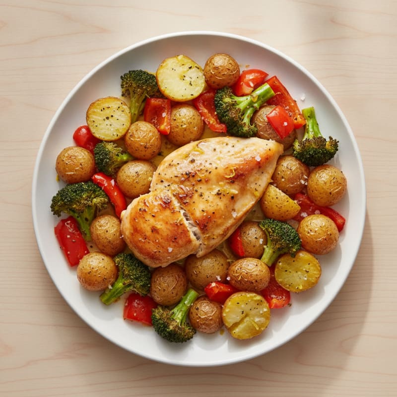 Sheet Pan Lemon Herb Chicken and Veggies