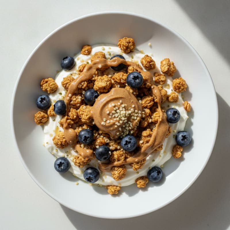 Creamy Greek Yogurt Parfait with Berries and Protein Granola
