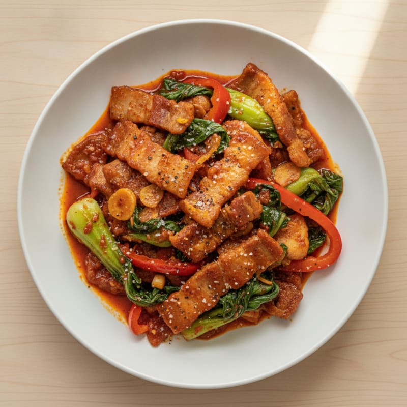 Spicy Gochujang Pork Belly Stir-Fry