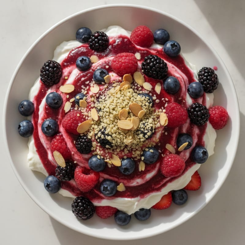 Creamy Greek Yogurt Protein Parfait with Mixed Berries