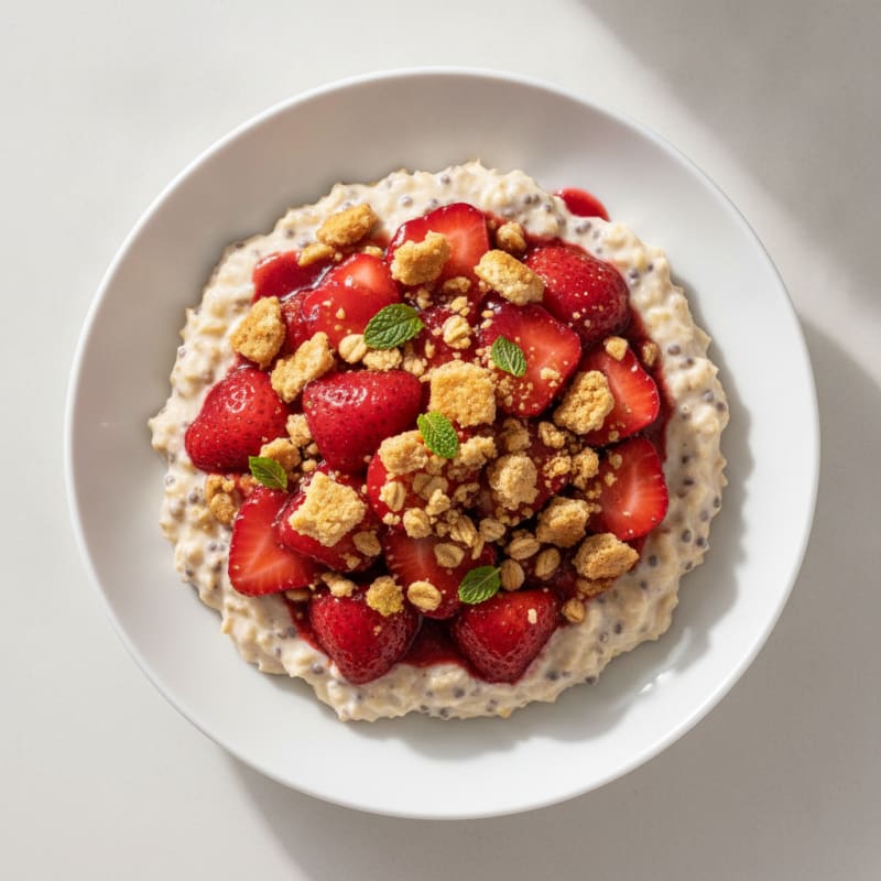 Strawberry Shortcake Overnight Oats