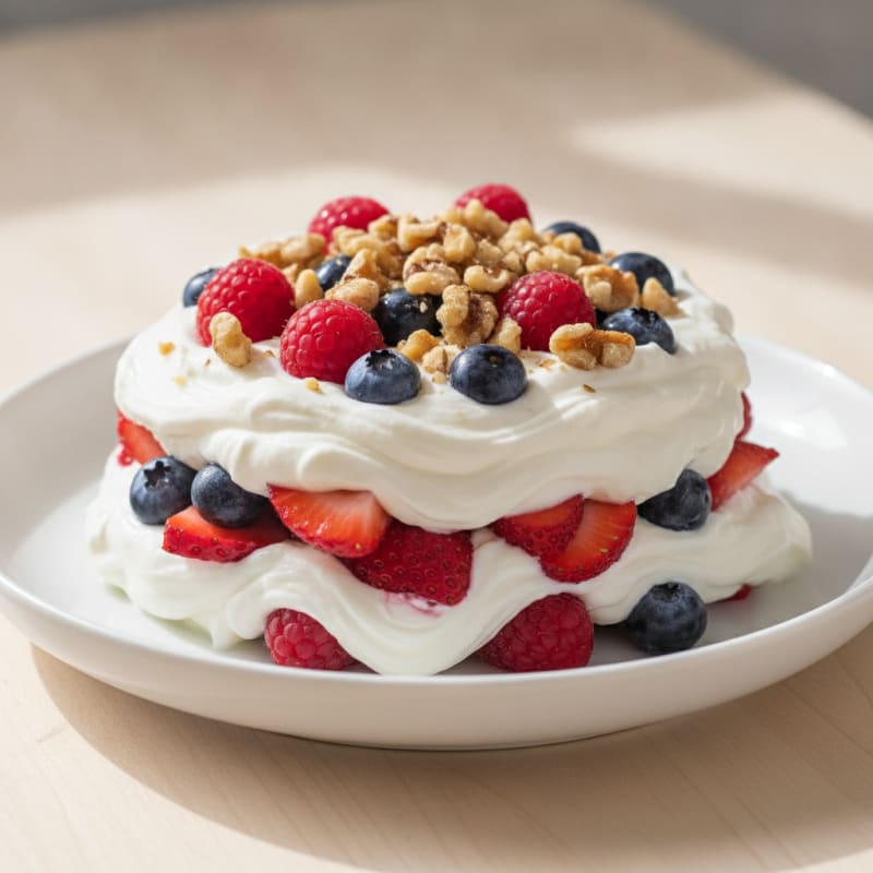 Greek Yogurt Protein Parfait with Mixed Berries