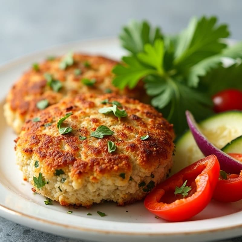 Lemon-Herb Tuna Patties with Roasted Vegetables