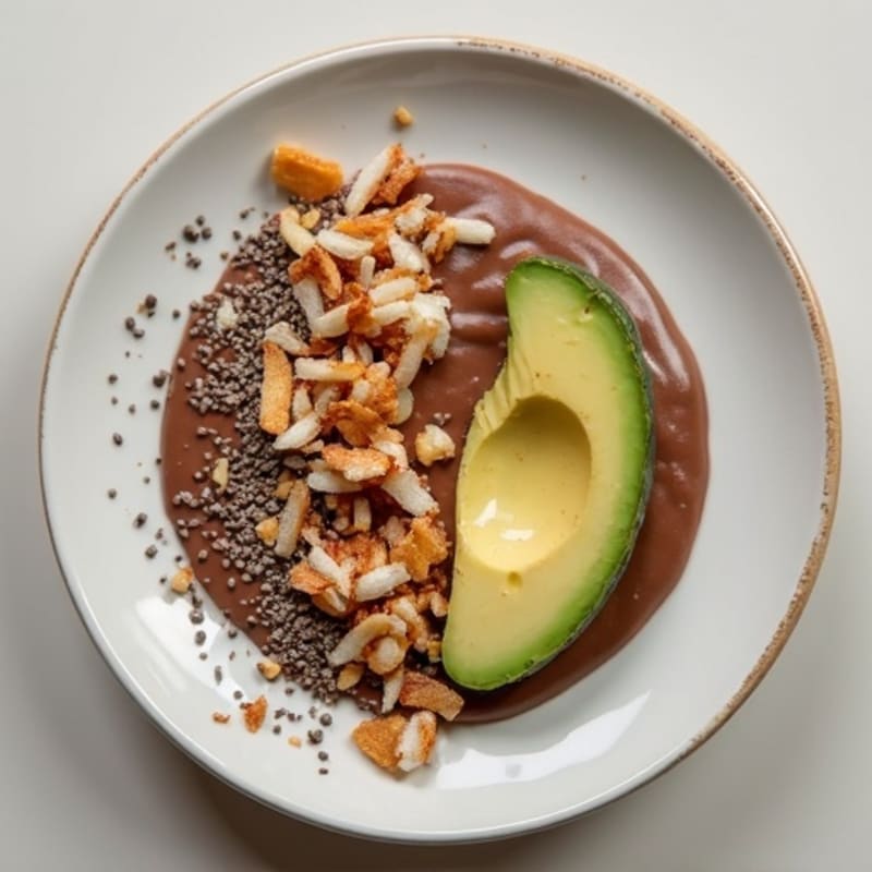 Silky Chocolate Protein Pudding with Toasted Coconut