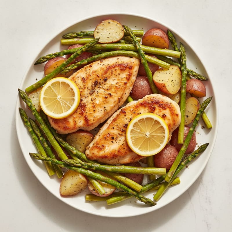 Sheet Pan Lemon Herb Chicken with Asparagus