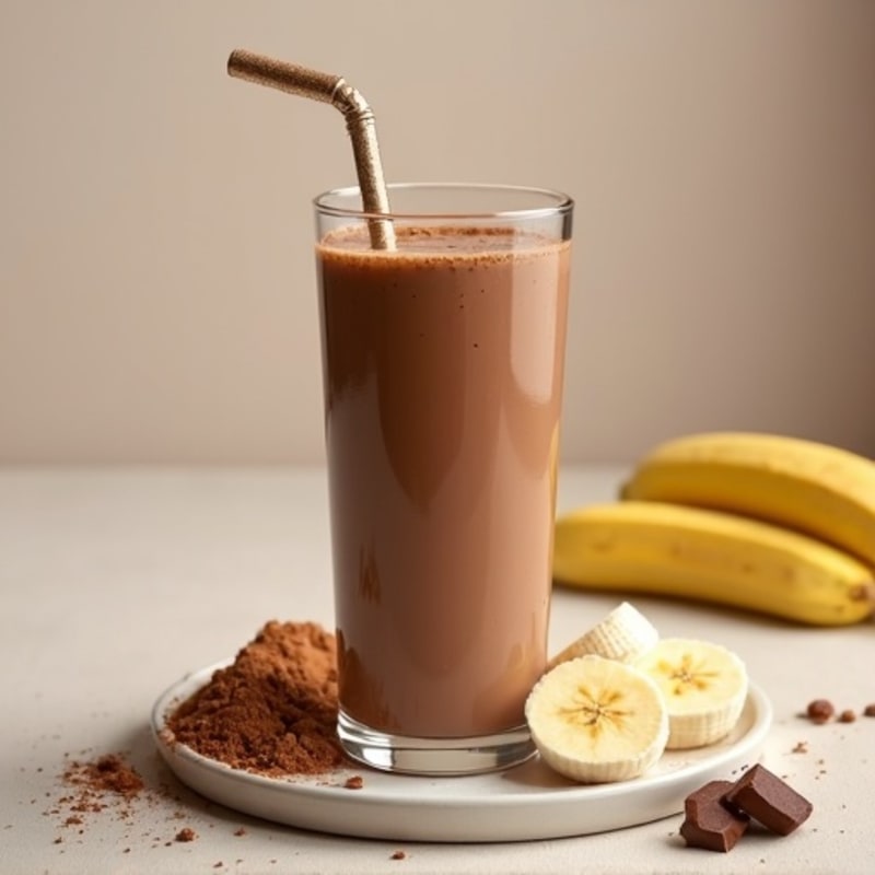 Creamy Chocolate Peanut Butter Protein Smoothie
