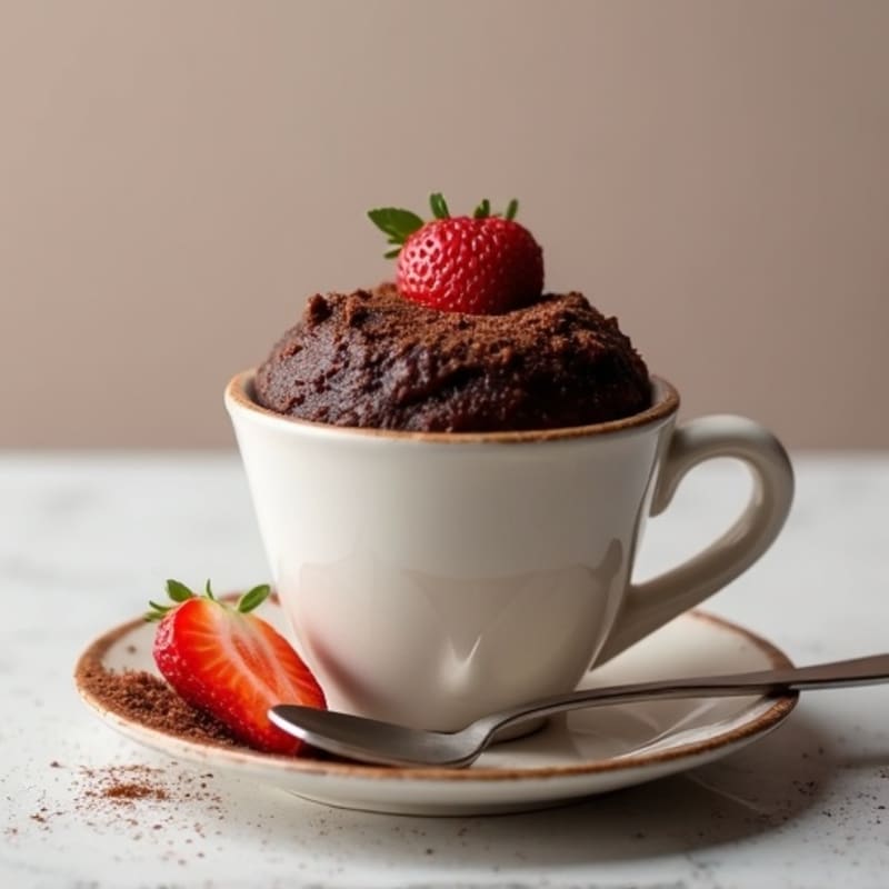 High-Protein Double Chocolate Mug Cake