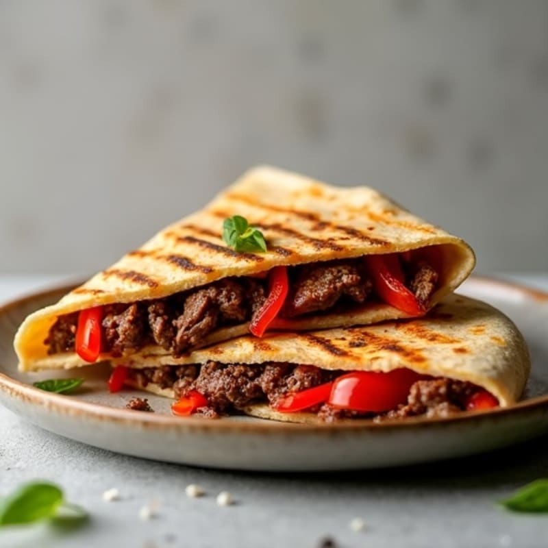Grilled Steak and Bell Pepper Quesadillas