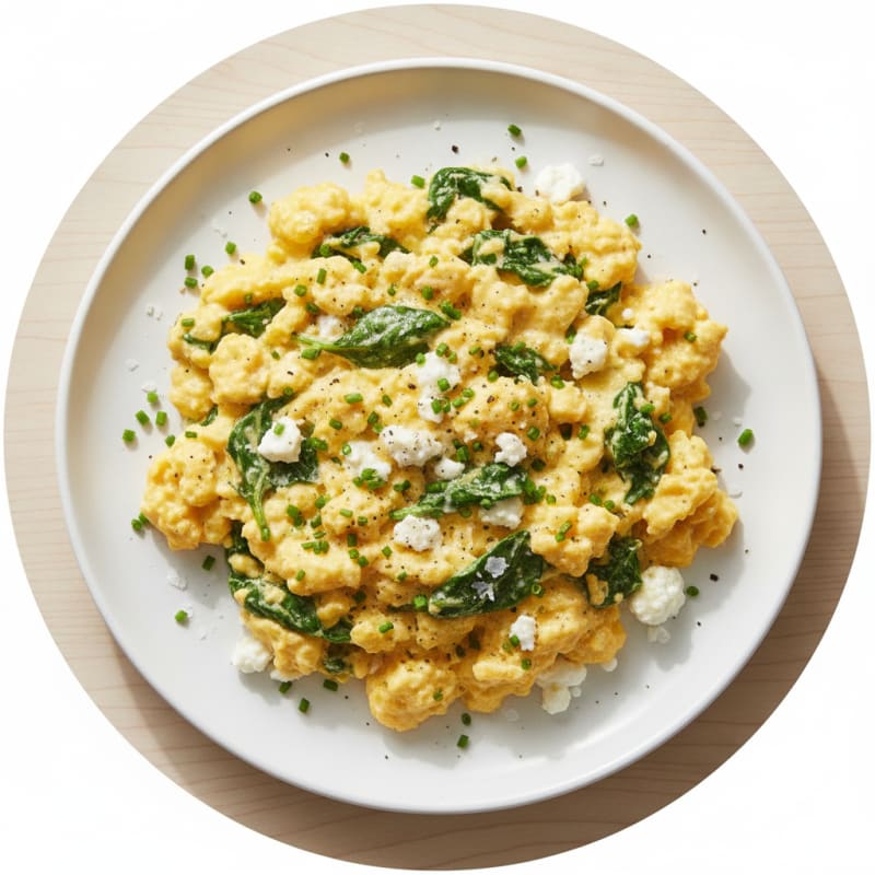 Fluffy High-Protein Cottage Cheese Scramble