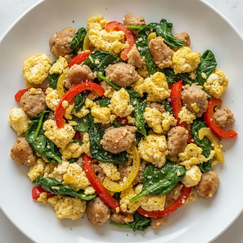 Breakfast Sausage and Egg Scramble
