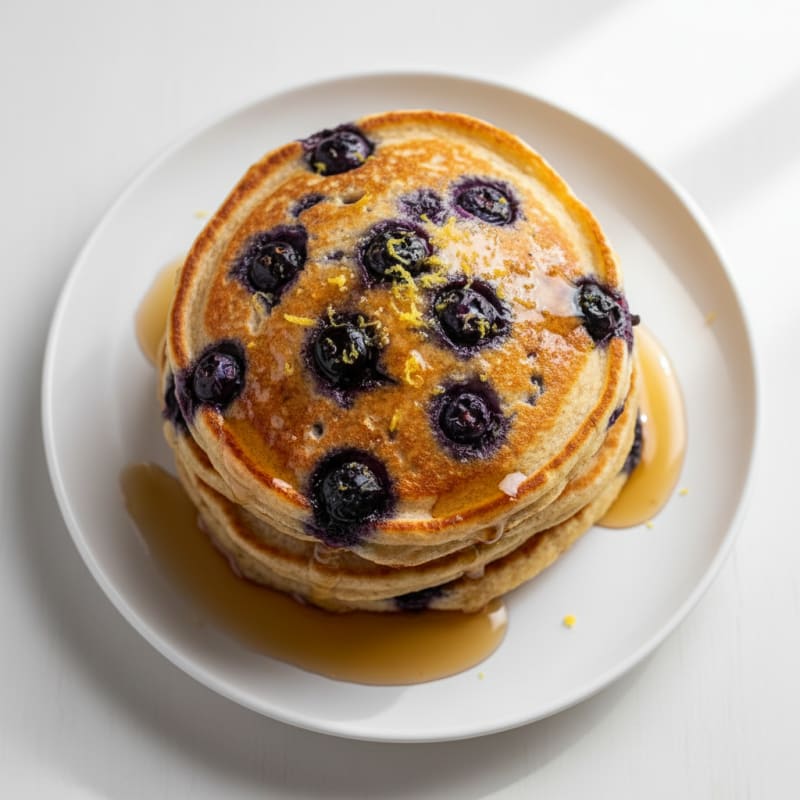 High-Protein Blueberry Ricotta Pancakes