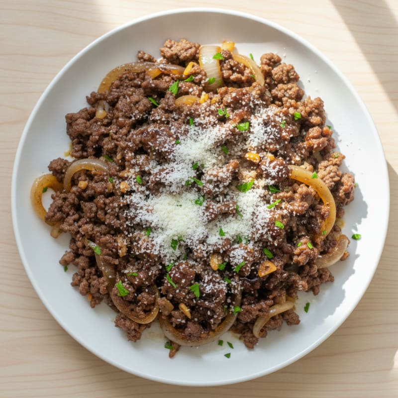 Balsamic Glazed Beef with Parmesan