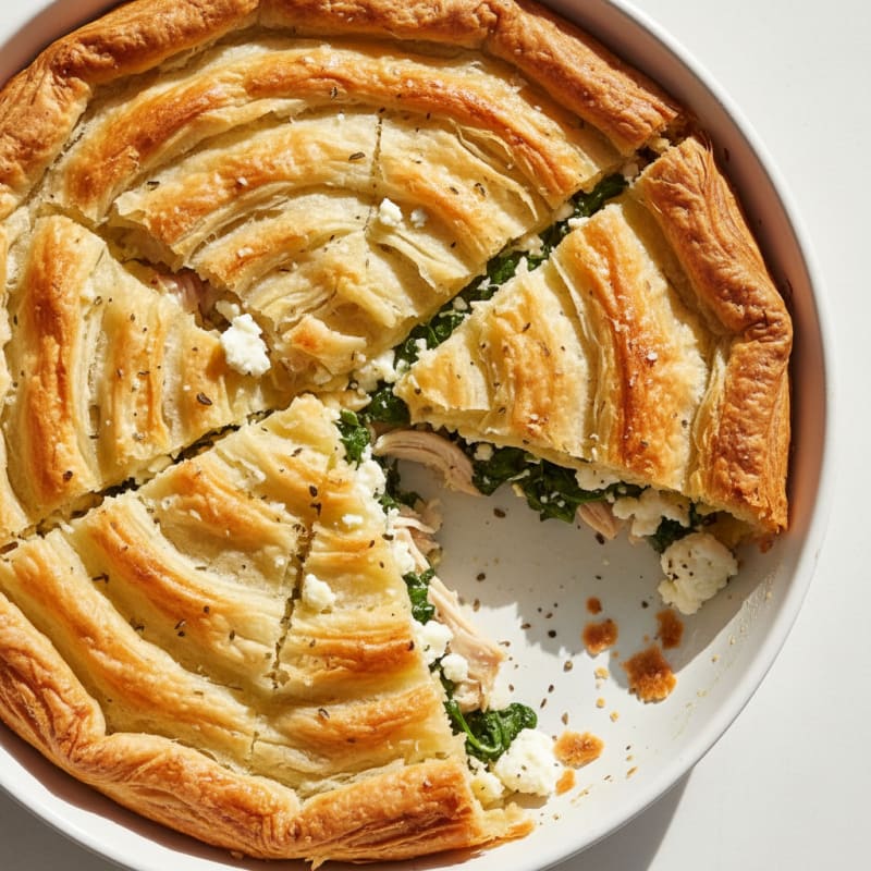 Crispy Spinach and Feta Phyllo Pie
