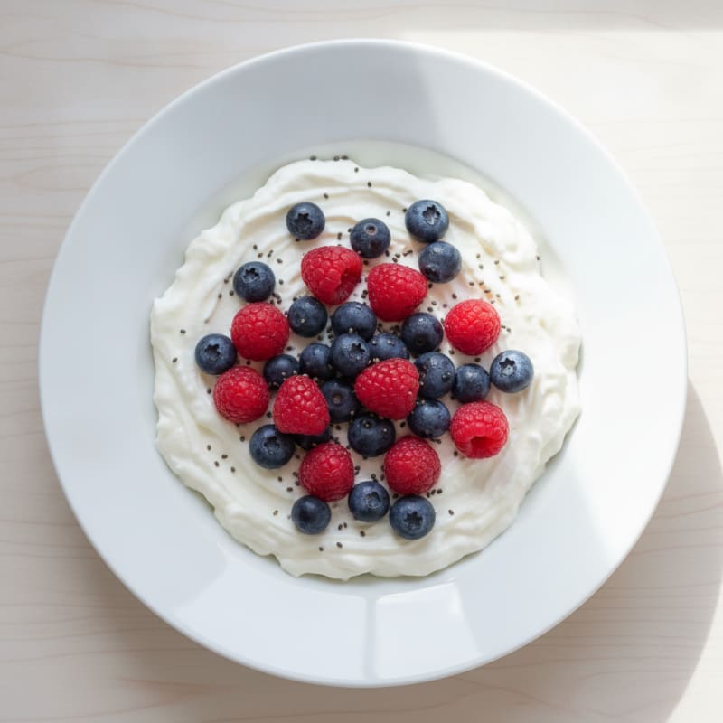 Greek Yogurt Protein Pudding with Berries