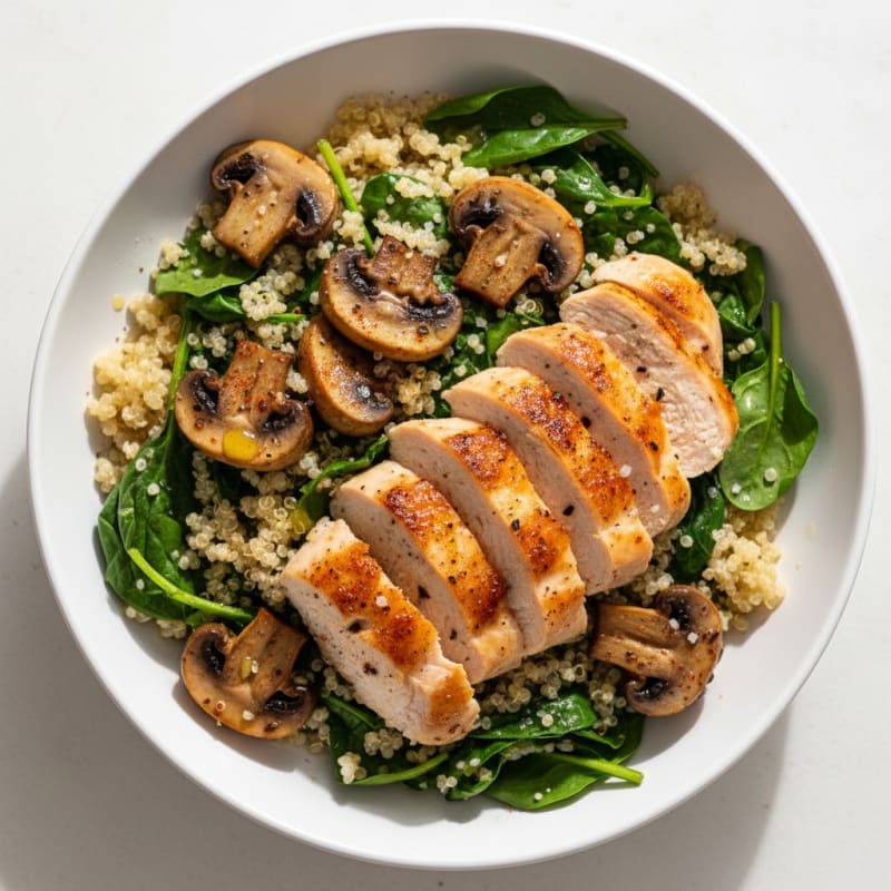 Smoky Roasted Mushroom and Quinoa Bowl
