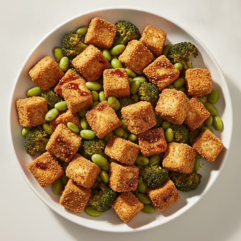 Pan-Seared Tofu with Roasted Vegetables