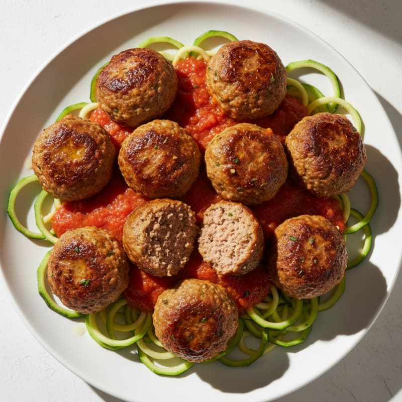 Savory Beef Meatballs with Marinara Sauce