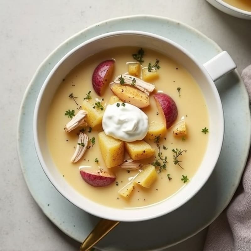 Creamy Roasted Garlic Potato Soup