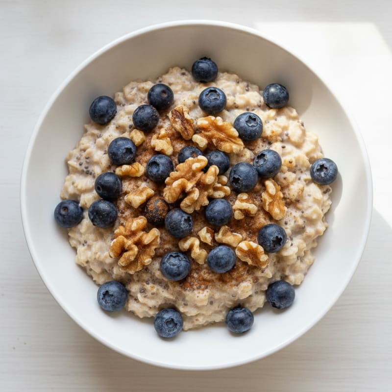 Overnight Oats with Berries and Nuts
