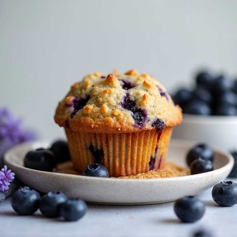 Healthy Blueberry Protein Muffins