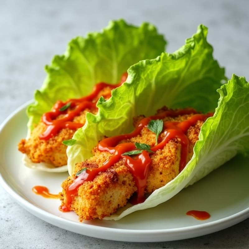 Crispy Buffalo Chicken Lettuce Wrap